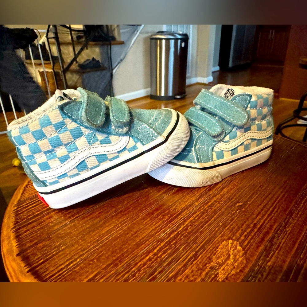 Vans Toddler Sk8-mid reissue blue checker